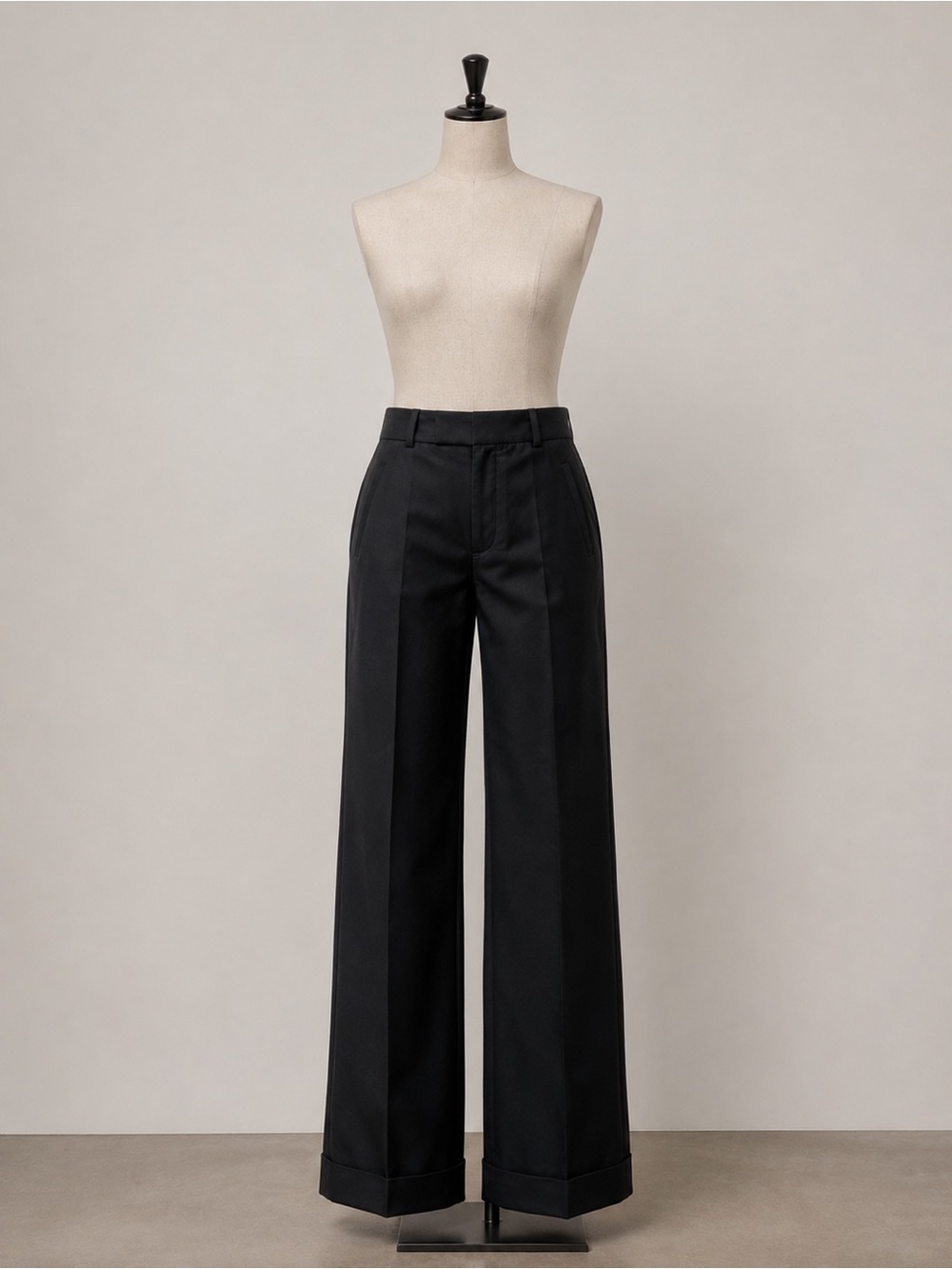 Banana Republic 718 Martin Fit Black Stretch Dress Pants 12L Cuffed